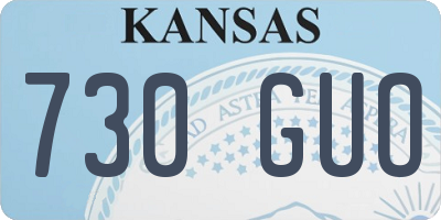 KS license plate 730GUO