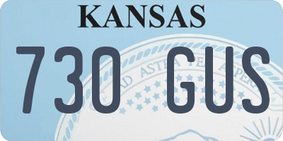 KS license plate 730GUS