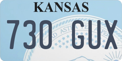 KS license plate 730GUX