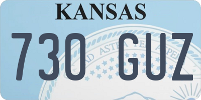 KS license plate 730GUZ