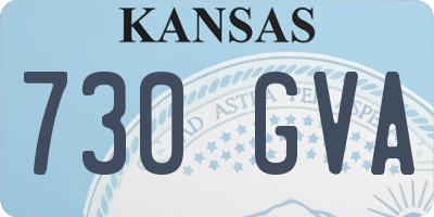 KS license plate 730GVA