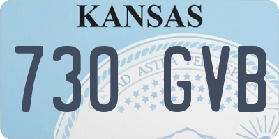 KS license plate 730GVB