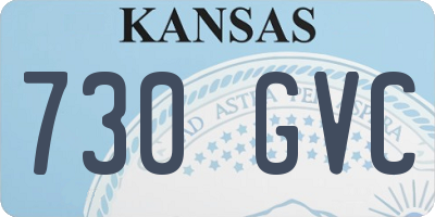 KS license plate 730GVC