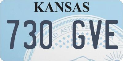 KS license plate 730GVE