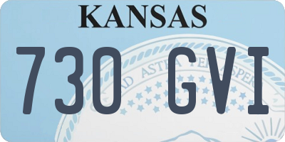 KS license plate 730GVI