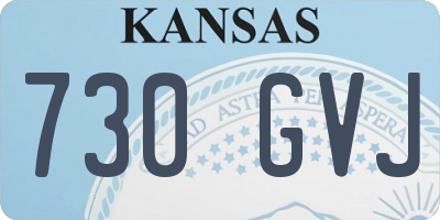 KS license plate 730GVJ