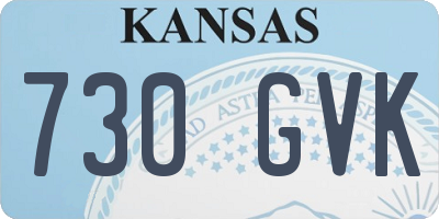 KS license plate 730GVK
