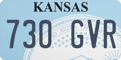 KS license plate 730GVR