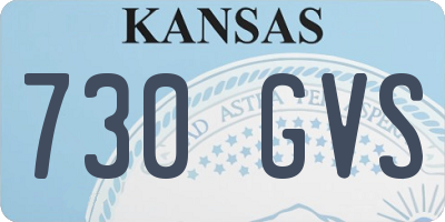 KS license plate 730GVS