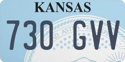KS license plate 730GVV