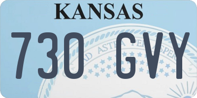 KS license plate 730GVY