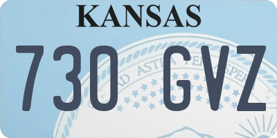 KS license plate 730GVZ