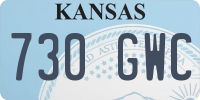 KS license plate 730GWC