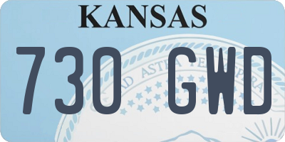 KS license plate 730GWD