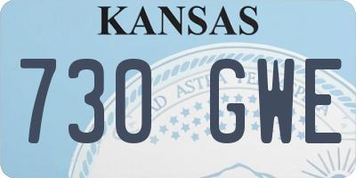 KS license plate 730GWE