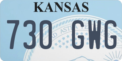 KS license plate 730GWG