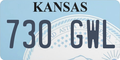 KS license plate 730GWL