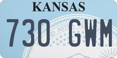 KS license plate 730GWM