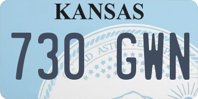 KS license plate 730GWN