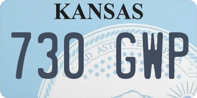 KS license plate 730GWP