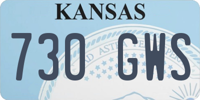 KS license plate 730GWS