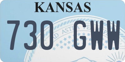 KS license plate 730GWW