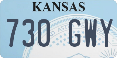 KS license plate 730GWY