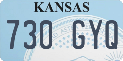 KS license plate 730GYQ