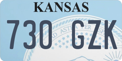 KS license plate 730GZK
