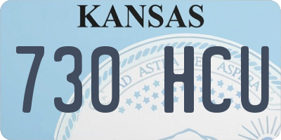 KS license plate 730HCU