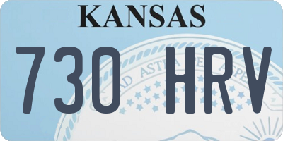 KS license plate 730HRV