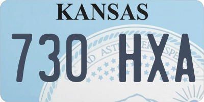 KS license plate 730HXA