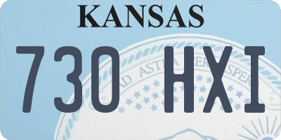 KS license plate 730HXI