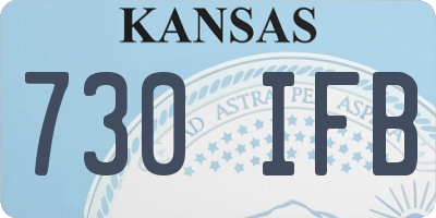 KS license plate 730IFB