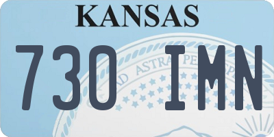 KS license plate 730IMN