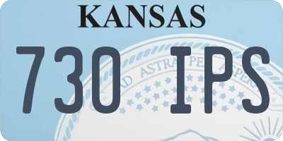 KS license plate 730IPS