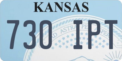 KS license plate 730IPT