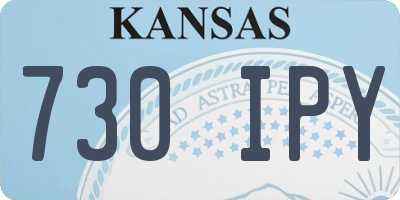 KS license plate 730IPY