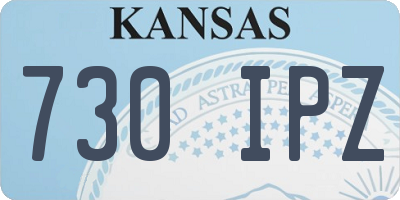 KS license plate 730IPZ