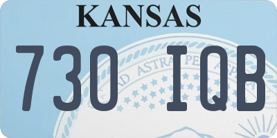 KS license plate 730IQB