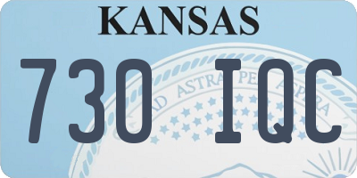 KS license plate 730IQC