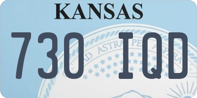 KS license plate 730IQD