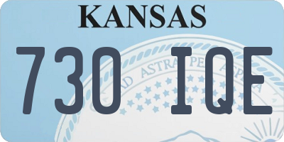 KS license plate 730IQE