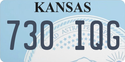KS license plate 730IQG