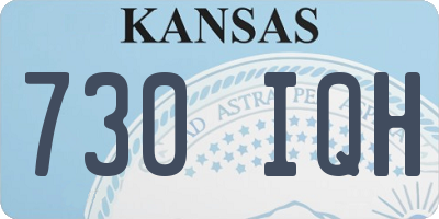 KS license plate 730IQH