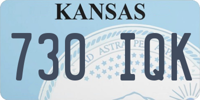 KS license plate 730IQK
