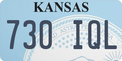 KS license plate 730IQL