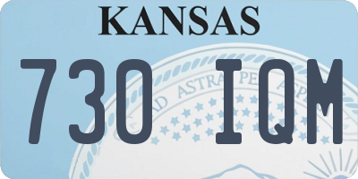 KS license plate 730IQM