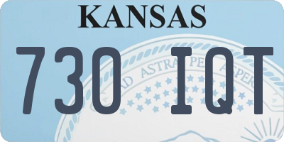 KS license plate 730IQT