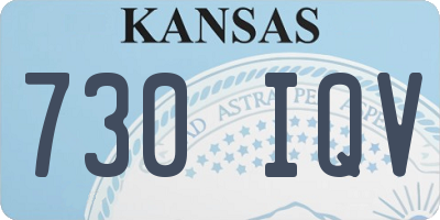 KS license plate 730IQV